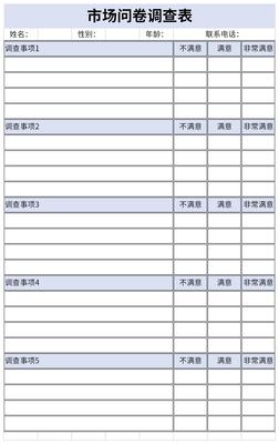 市場問卷調(diào)查表在廣告設(shè)計中的應(yīng)用與優(yōu)化